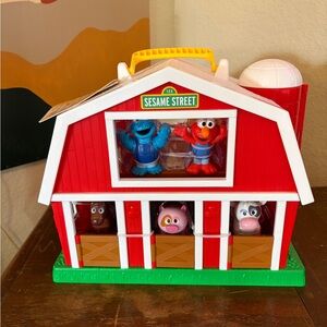 Sesame Street Red and White Barn Playset
